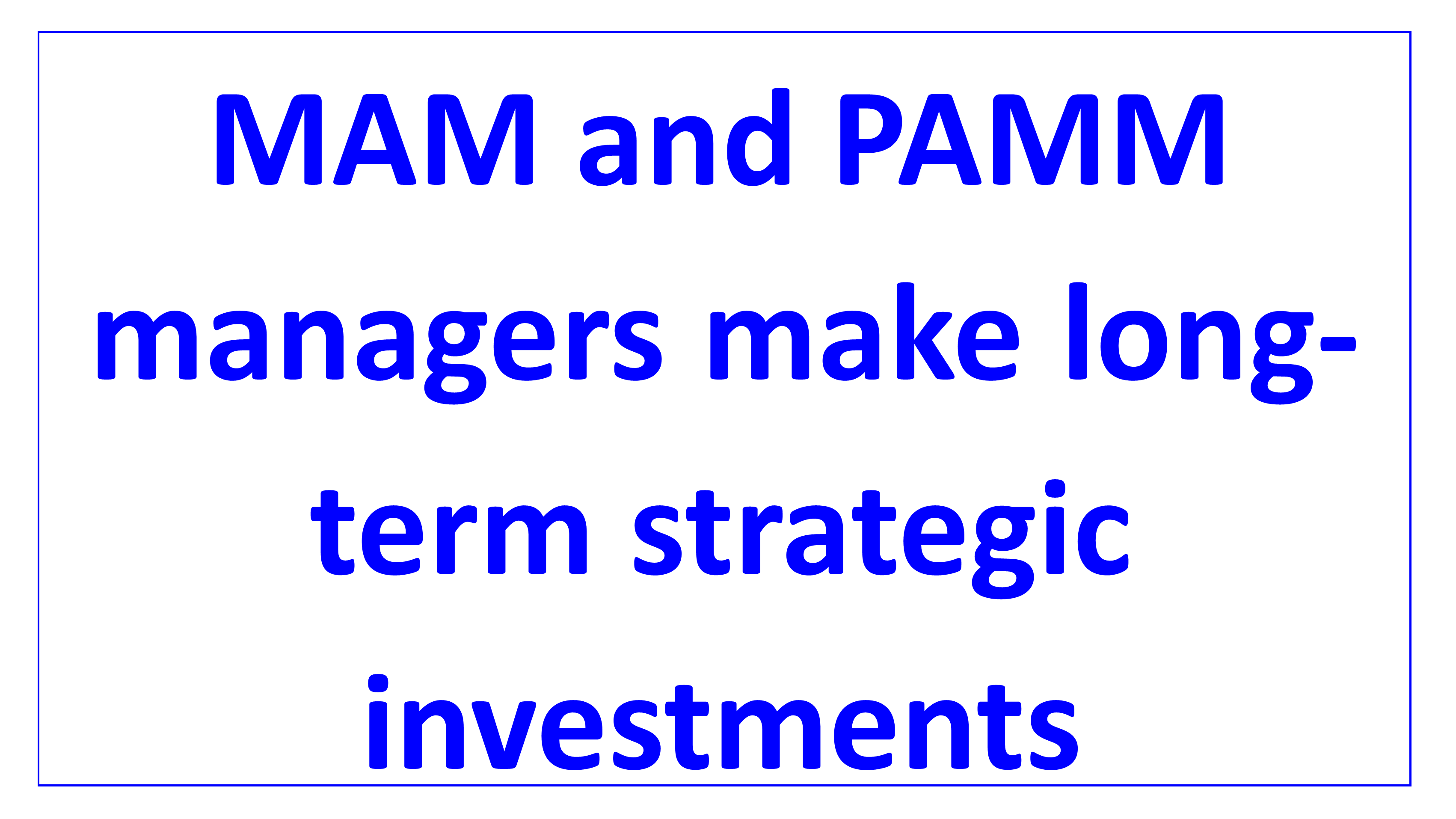 make long-term strategic investments en